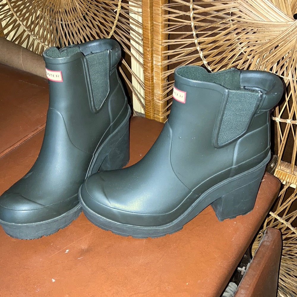 Hunter Block Heel Boot US9 UK7